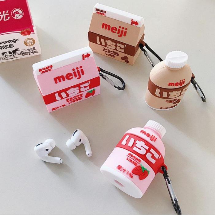 Meiji Strawberry Chocolate Milk Apple Airpods Pro Protective Case Cover