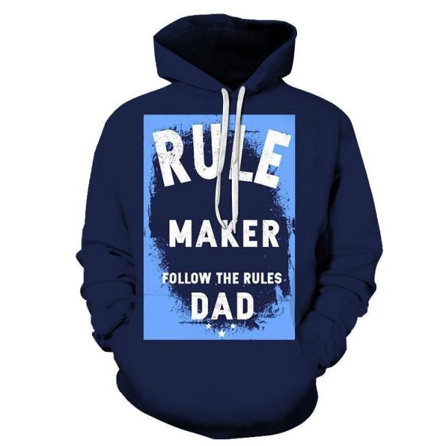 Dad Rules 3D - Sweatshirt, Hoodie, Pullover