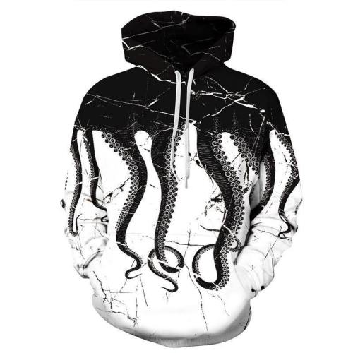 3D Print Hoodie - Cracked Octopus Pullover Hoodie Css004