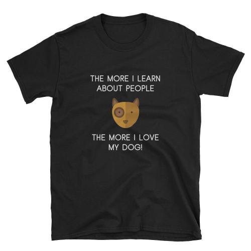  I Love My Dog  Short-Sleeve Unisex T-Shirt - Black/ Navy