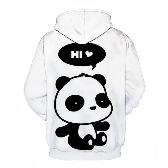 Hi Panda 3D - Sweatshirt, Hoodie, Pullover