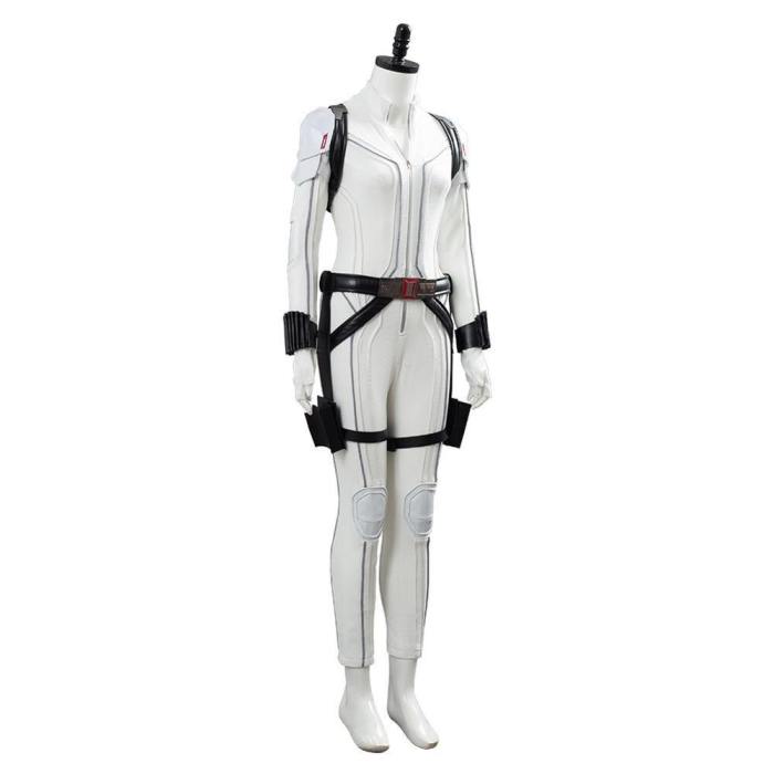 Black Widow Women Natasha Halloween White Leather Outfit Costume