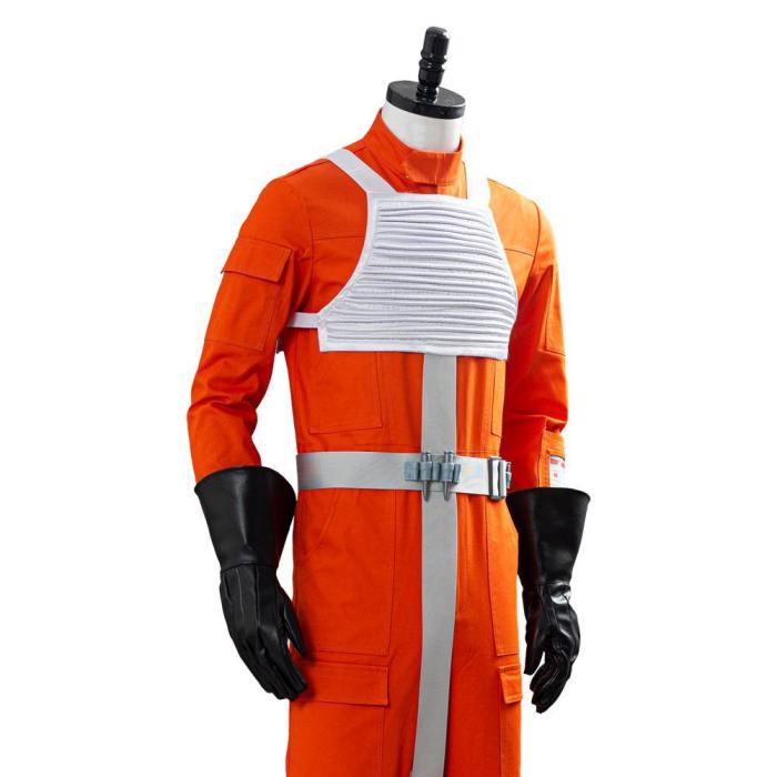 Star Wars X-Wing Rebel Uniform Outfit Pilot Jumpsuit Cosplay Costume