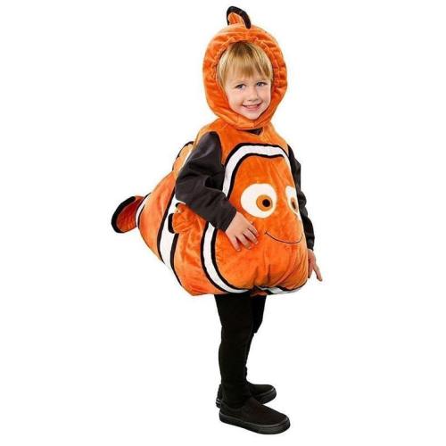 Deluxe Adorable Child Clownfish From Pixar Animated Film Finding Nemo Little Baby Fishy Mascot Halloween Cosplay Costume