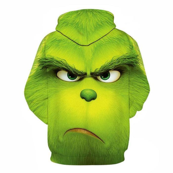 Christmas Gift Grinch 3D Hoodies Shrek Shirt Funny Hoodie Streetwear Grinch Suit Costume For Adults And Kids