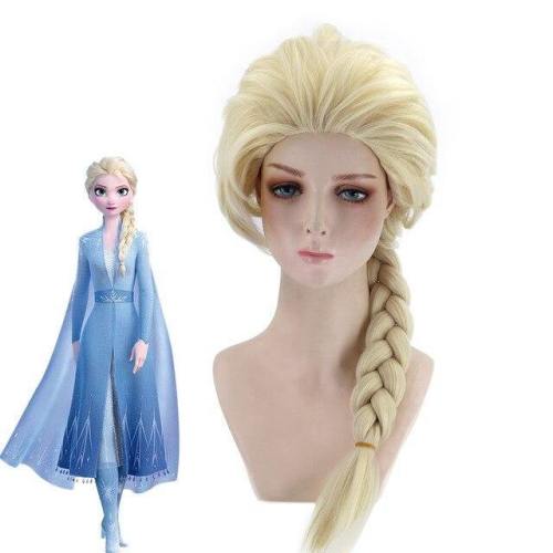 Frozen 2 Princess Anna Elsa Wigs Costume Cosplay For Girls Women Wig