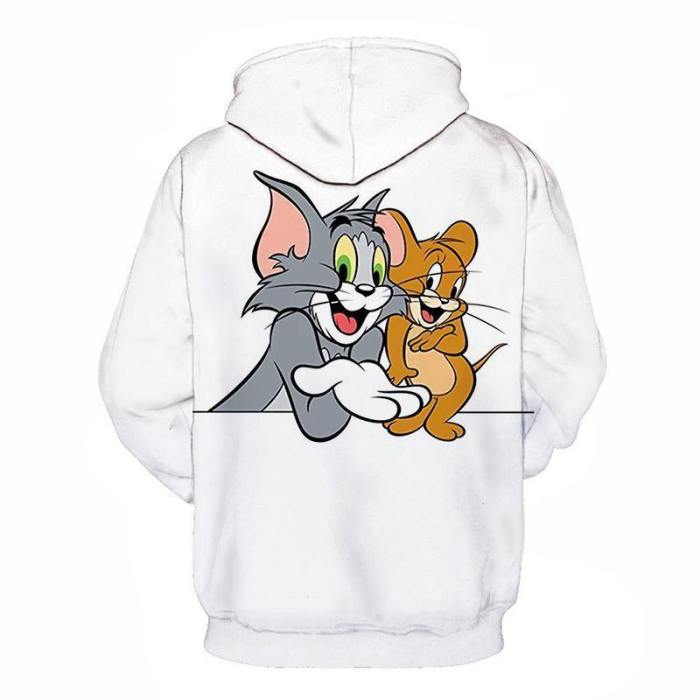 Tom & Jerry Cartoon 3D - Sweatshirt, Hoodie, Pullover