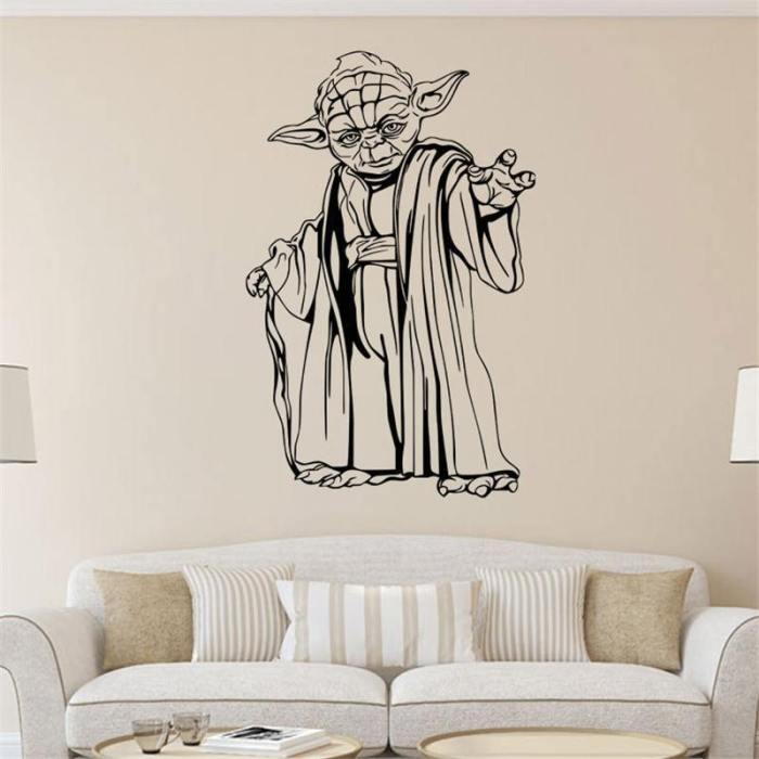 Star Wars Yoda Home Wall Stickers Decals Art Wallpaper Boy'S Gift