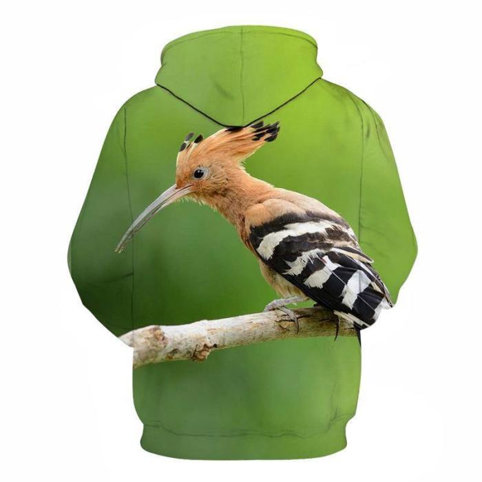 Black-Brown Sparrow Bird Face 3D - Sweatshirt, Hoodie, Pullover