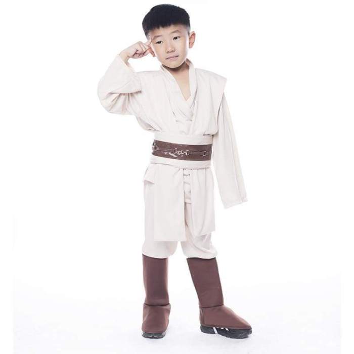 Boys Star Wars Deluxe Jedi Warrior Movie Character Cosplay Party Clothing Kids Fancy Halloween  Purim Carnival Costumes