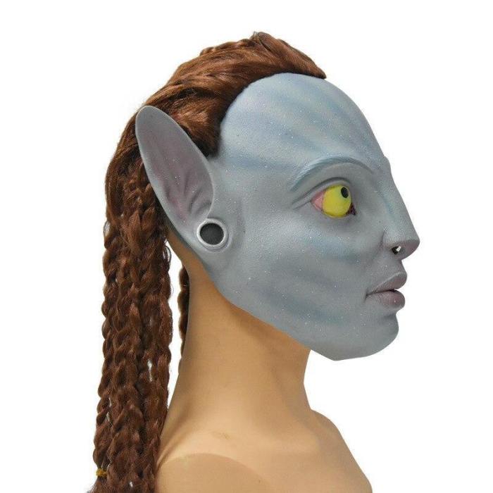 Movie Avatar Latex Rubber Mask Carnival Party Headgear Costume Cosplay
