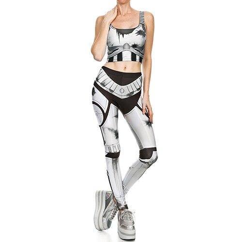 Star Wars Cosplay Costume For Women Wonder Captain America Deadpool Woman Croped Tops Leggings Sets