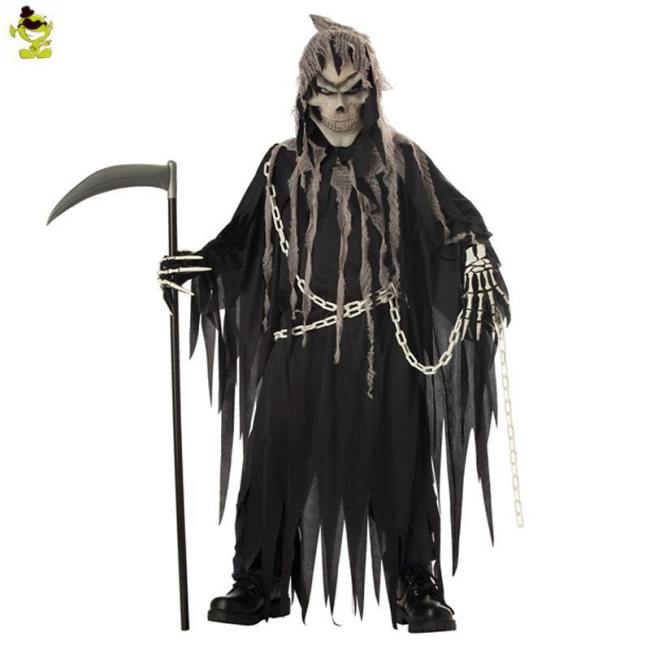 Boy'S Halloween Mr.Grim Costume Cosplay Adult Children Horror Death Devil Halloween Cosplay