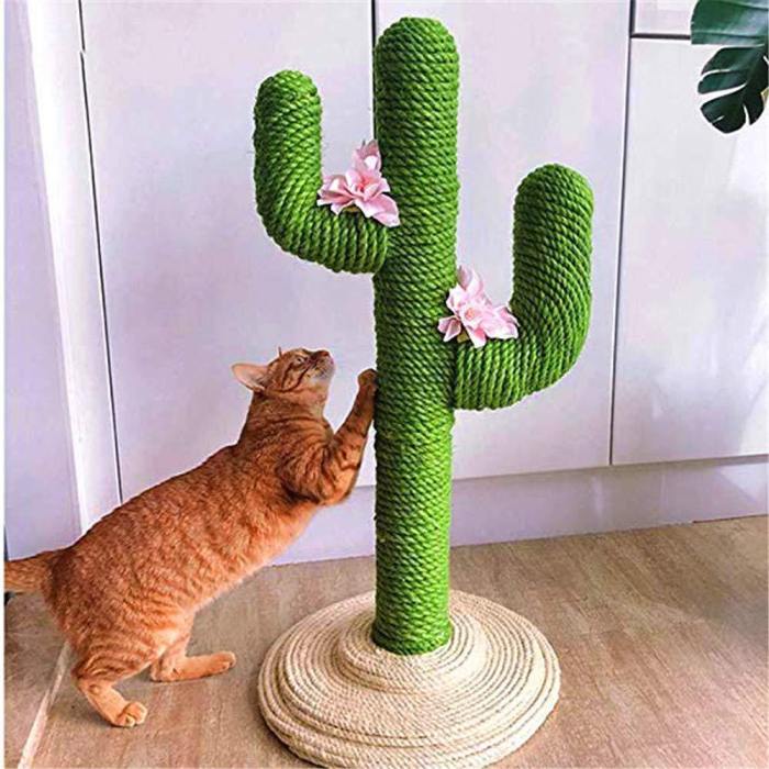 Diy Cute Cactus Cat Climbing Frame  Rope