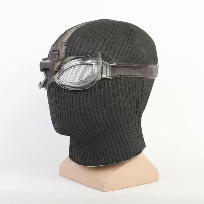 New Spider-Man Far From Home Stealth Suit Mask Latex Cosplay Spiderman Noir Black Mask With Goggles Glasses Halloween Party Prop