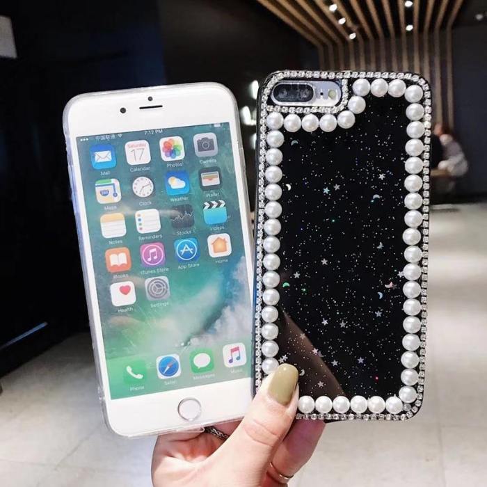 Luxury Pearl Diamond Studded Glitter Phone Case