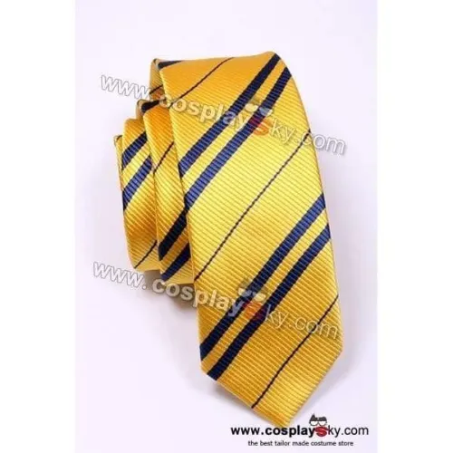 Harry Potter Hufflepuff Yellow & Blue Tie Vintage Silk
