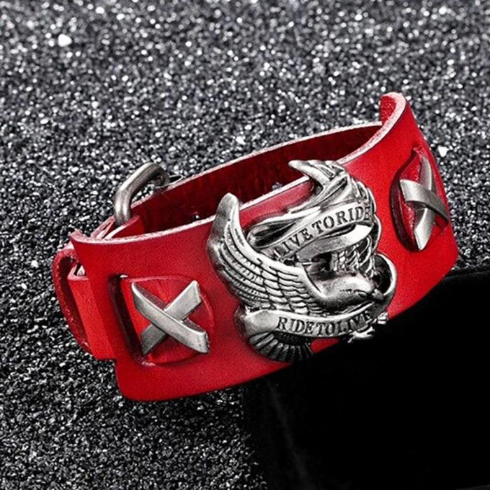 Punk Style Ride To Live Rider Bracelet