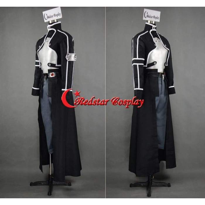 Sword Art Online 2 Ghost Bullet Kazuto Kirigaya Kirito Uniform Cosplay Costume