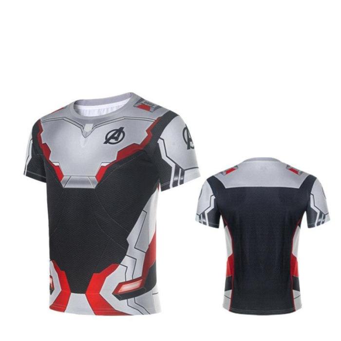 New Avengers Endgame Quantum Realm T-Short Tee Man Advanced Tech Top Shirt Cosplay Costumes