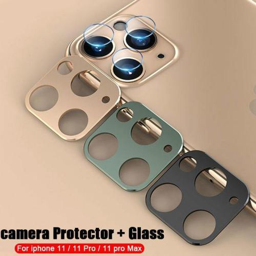 9H Camera Lens Tempered Glass Film With Matching Metal Ring Protective Cover