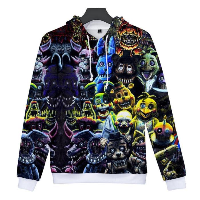 Five Nights At Freddy Printed Hoodie Vivid Sweatshirt