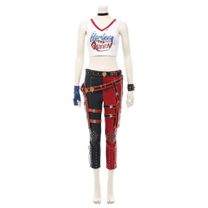 Suicide Squad: Kill The Justice League-Harleen Quinzel T-Shirt Pants Outfits Halloween Carnival Suit Cosplay Costume