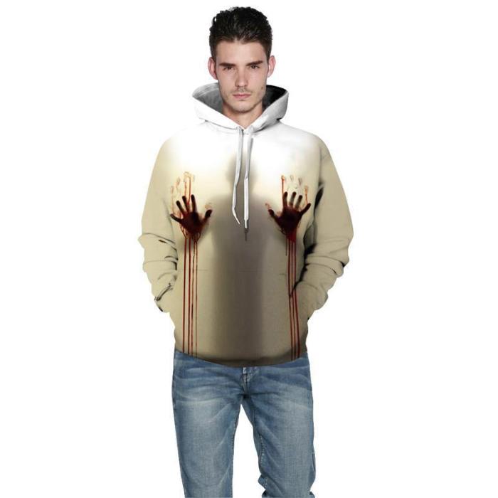 Long Sleeve Hands Pullover Sweatshirt 3D Painted Hoodies