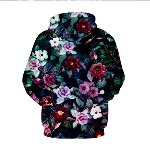 Preety Long Sleeve Floral Pattern 3D Printed Hoodie