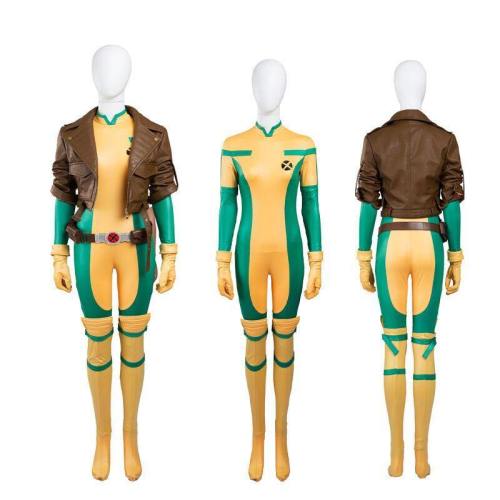 Hot Movie X-Men Rogue Cosplay Costume High Quality Jacket+Jumpsuit Any Size