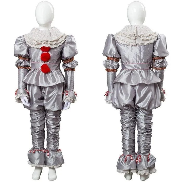 It 2 Pennywise The Clown Outfit Suit Halloween Cosplay Costume For Kids Child
