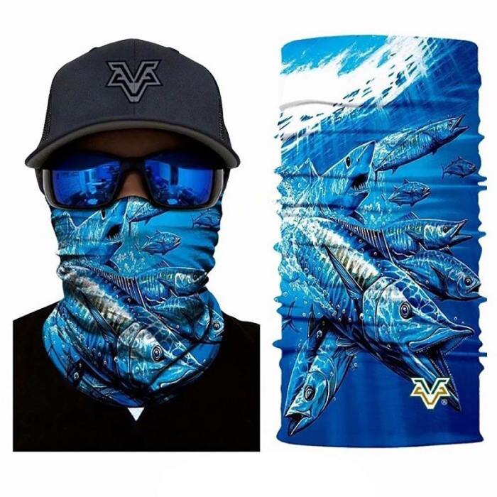 Seamless And Quick-Dry Fishing Theme 3D Print Face Mask Neck Gaiter