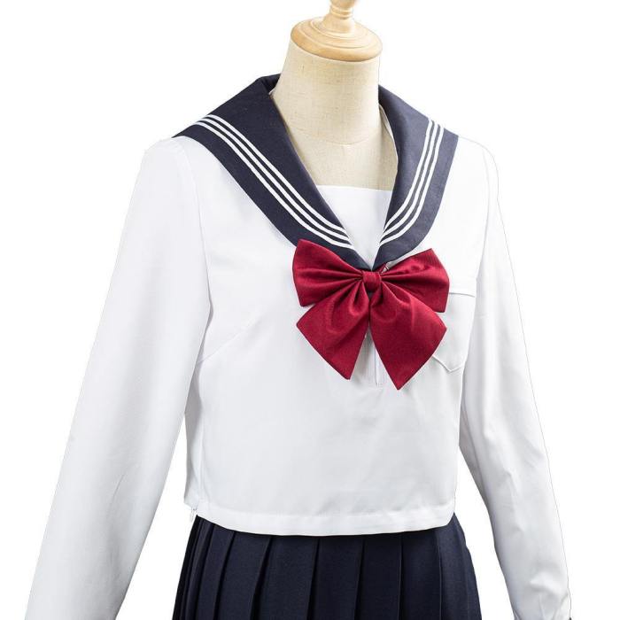 Jk High School Uniform Class Uniform Students Clothing Summer Navy Sailor Suit Cosplay Top Skirt Outfit