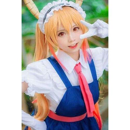 Miss Kobayashi-San Dragon Maid Toru Tohru Costume + Wigs + Shoes