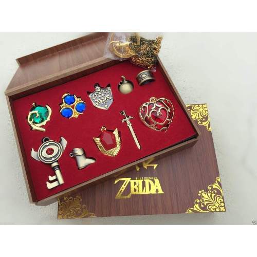 The Legend Of Zelda Collection Sets Keychain Necklace Series Gift Box Cosplay Accessories