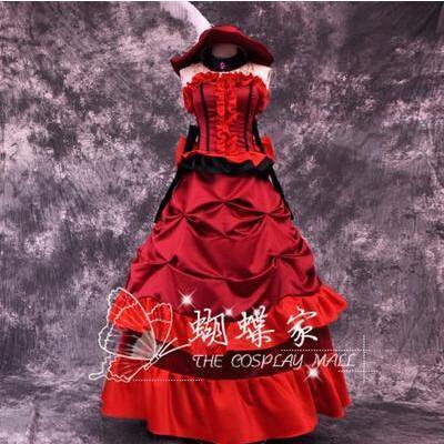 Black Butler Madame Rouge Itsuwari No Utahime Cosplay Dress/Costume