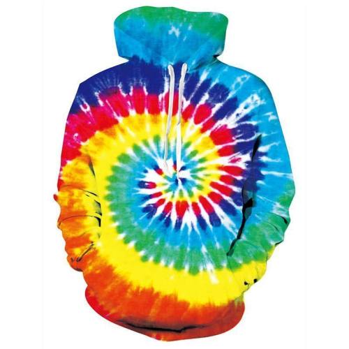 Mens Hoodies 3D Printing Hooded Colorful Paisley Printed Pattern Sweatshirt
