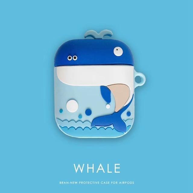 Cute Interactive Dinosaur Whale Cartoon Apple Airpods Protective Case Cover