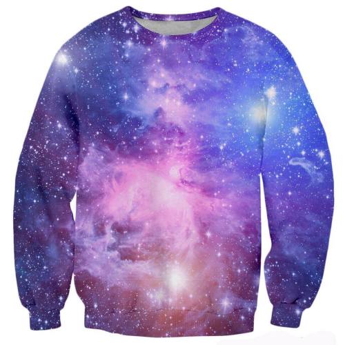 Mens Pullover Sweatshirt 3D Printing Galaxy Space Pattern