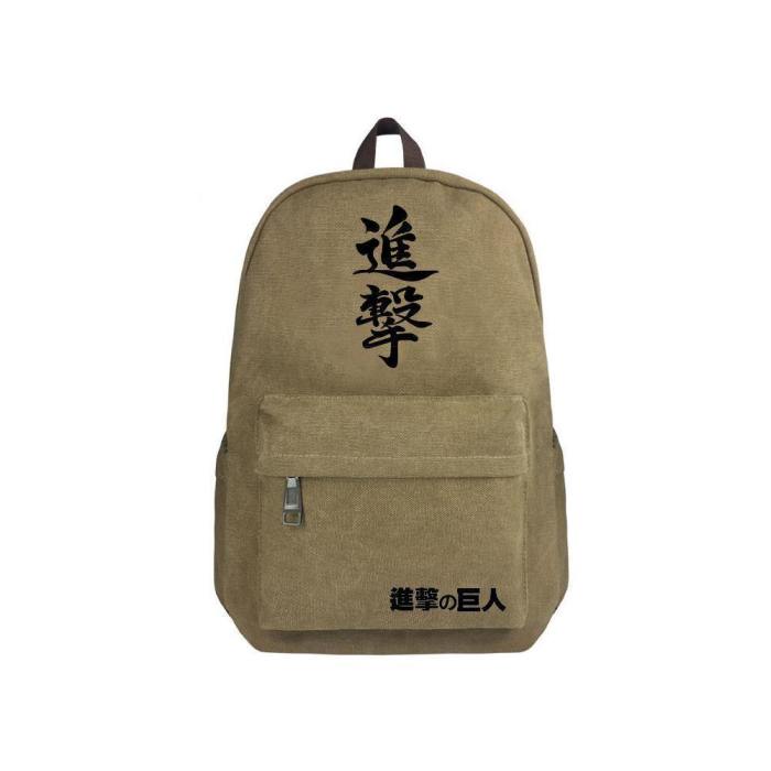 Japanese Anime Attack On Titan Canvas 17  Bag Backpack Csso128