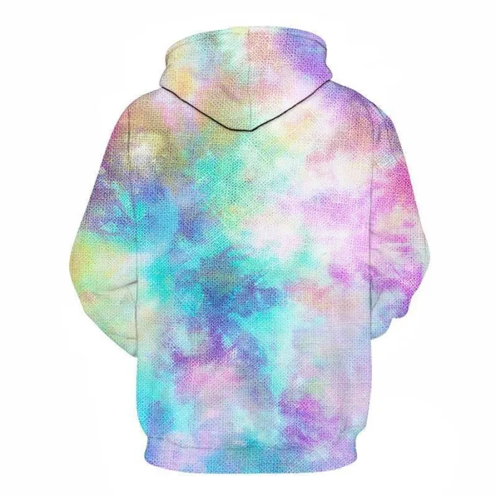 Sea Green Tie Dye Hoodie 3D Sweatshirt Pullover Hoodie