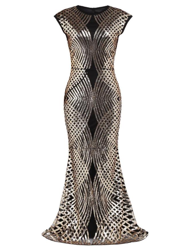 Sequined Fishtail Long Dress