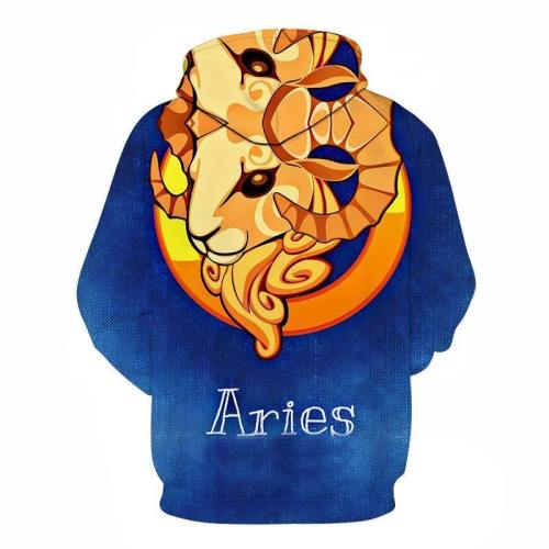The Blue Aries - March 21 To April 20 3D Sweatshirt Hoodie Pullover
