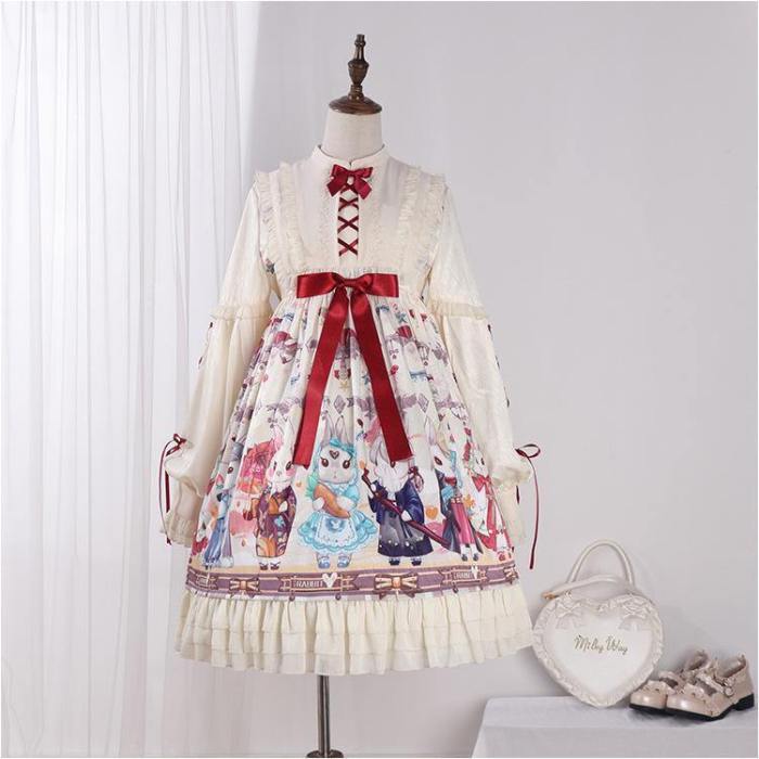 Lolita Dress Costume Japan Style Girls Op Rabbit Cosplay