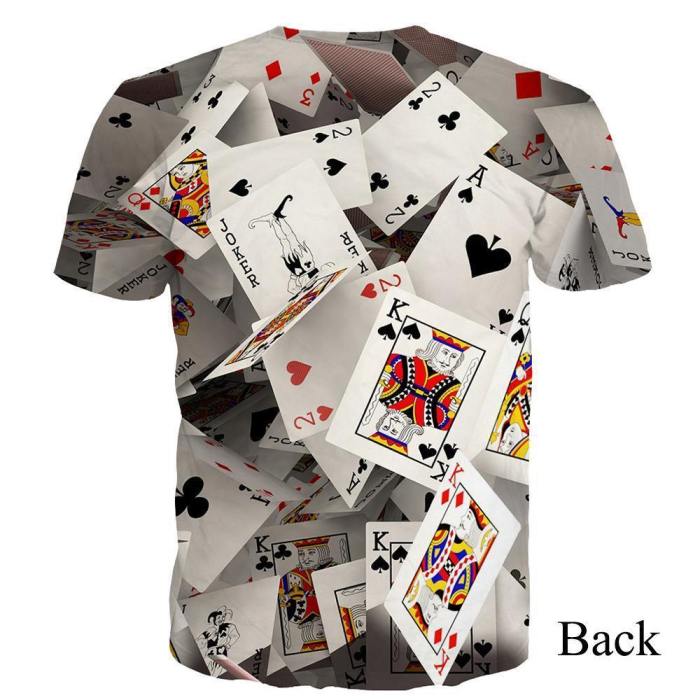 Cool Guitar And Playing Cards 3D Shirt And Hoodie
