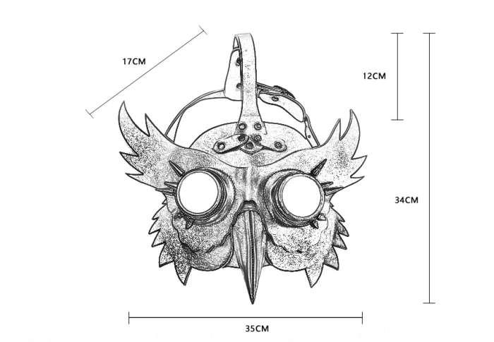 Plague Doctor Bird Mask Steampunk Beak Mask Halloween