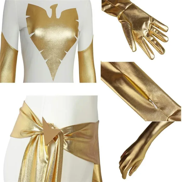 X-Men White Phoenix Jumpsuit Costume Cosplay