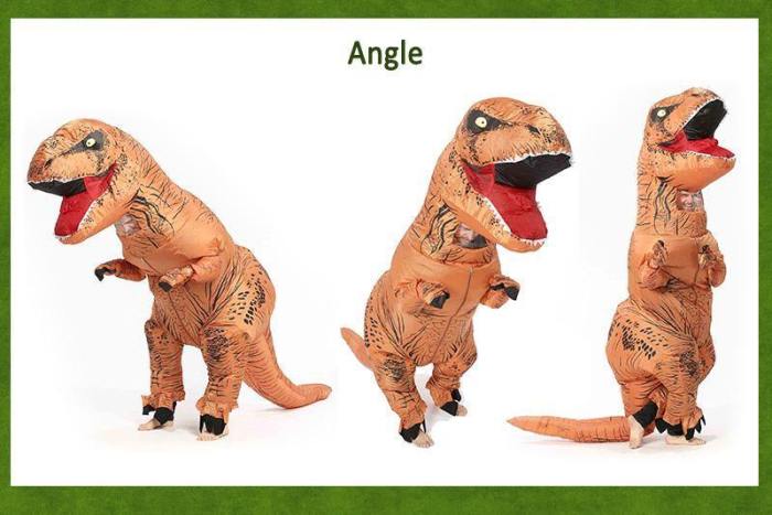 T-Rex Costumes Dinosaur Fancy Dress Adult Kid Men Women Blowup Halloween Jurassic World T Rex Cosplay Outfits