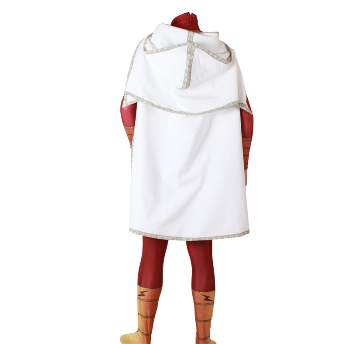 Shazam Billy Batson Halloween Costume Bodysuit Jumpsuits With Cloak