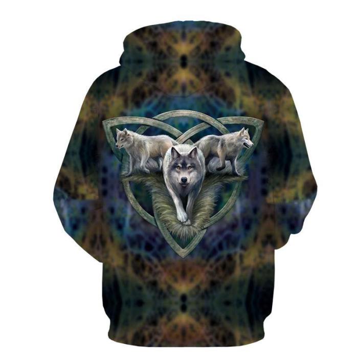 Vikings Wolf Celtic Knot Triad Sweatshirt/Hoodie